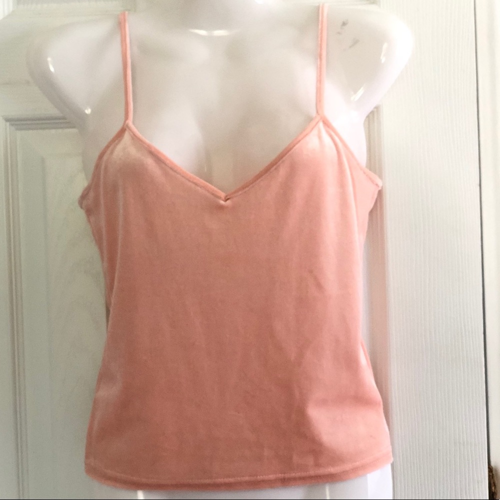 Pink velvet crop top
